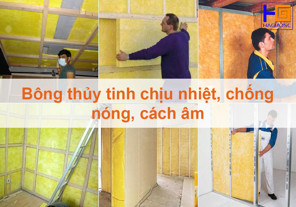 Bông thủy tinh chịu nhiệt, chống nóng, cách âm