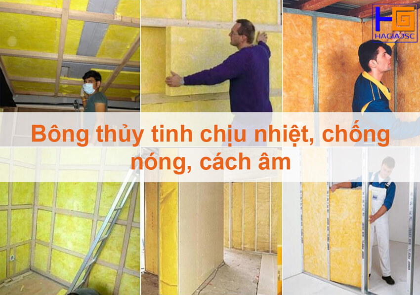 Chi tiết bông thủy tinh chịu nhiệt chống nóng cách âm